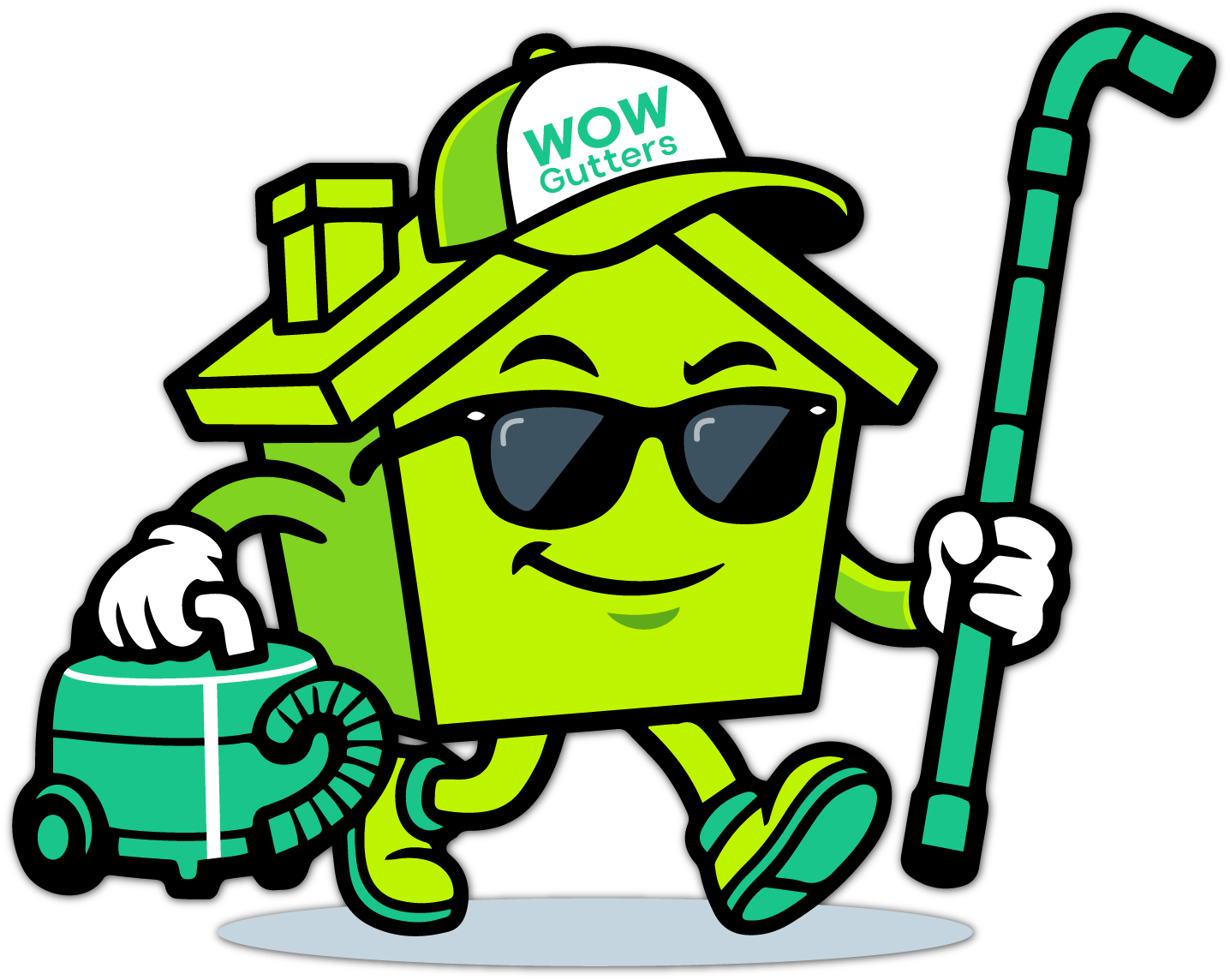 WOW Gutters logo — professional gutter cleaning and roofline services