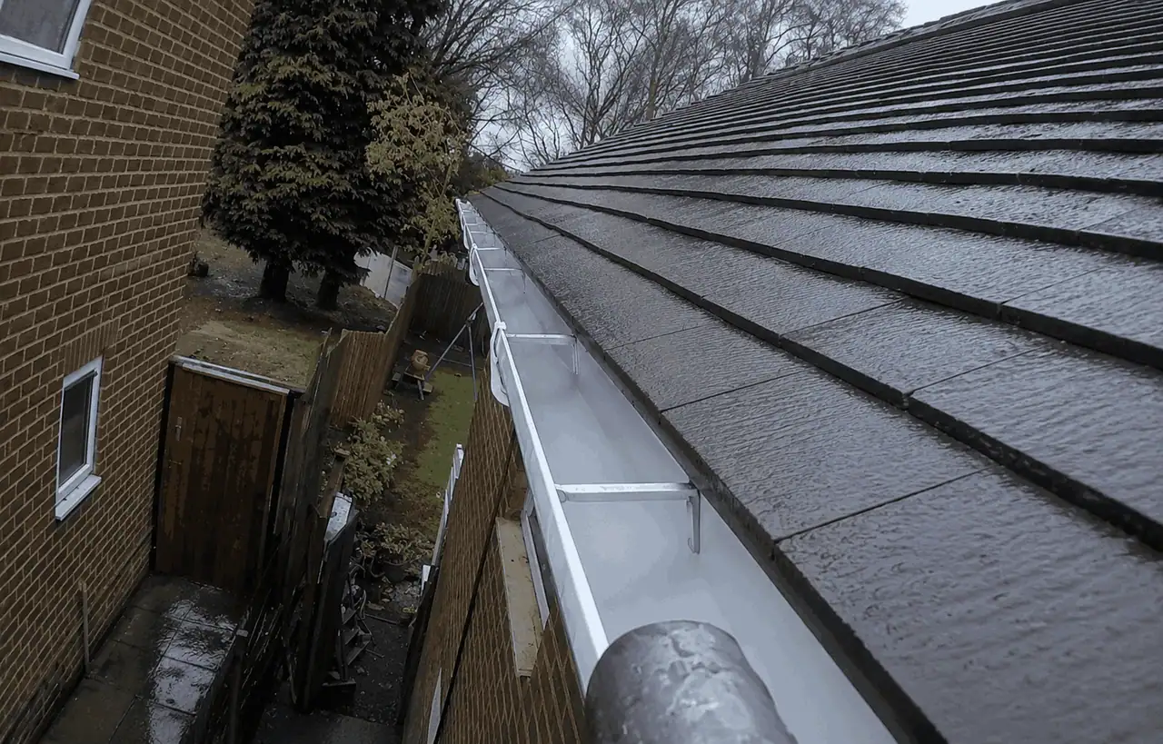 Clear gutter after a professional clean