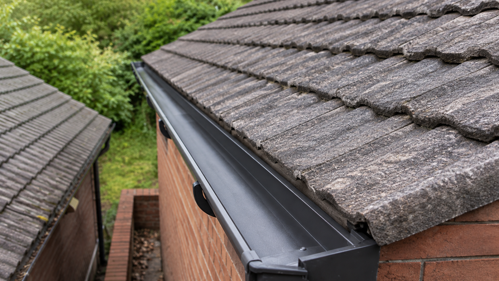 After summer gutter cleaning Birmingham — cleared gutter channel Wow Gutters Ltd West Midlands