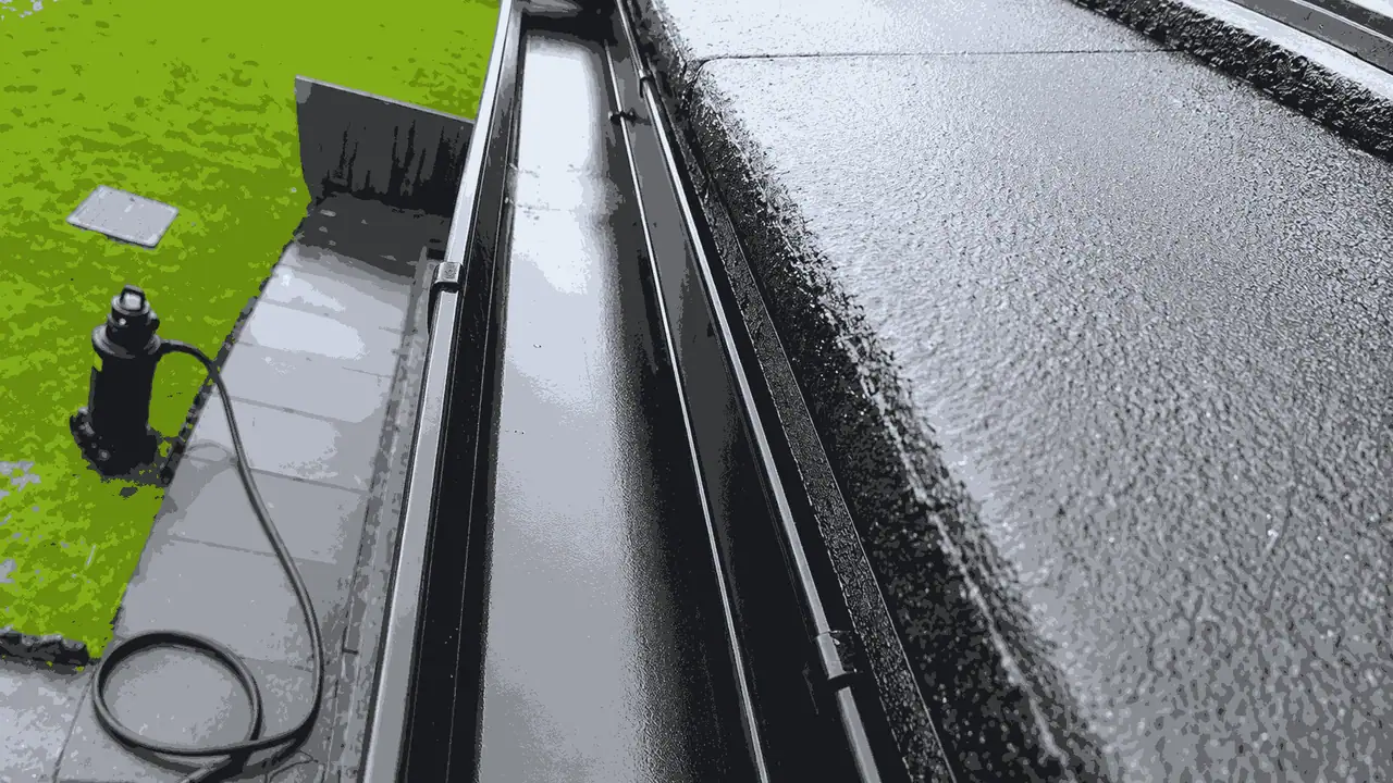 Completely clean gutter channel floor after industrial vacuum extraction in Wolverhampton