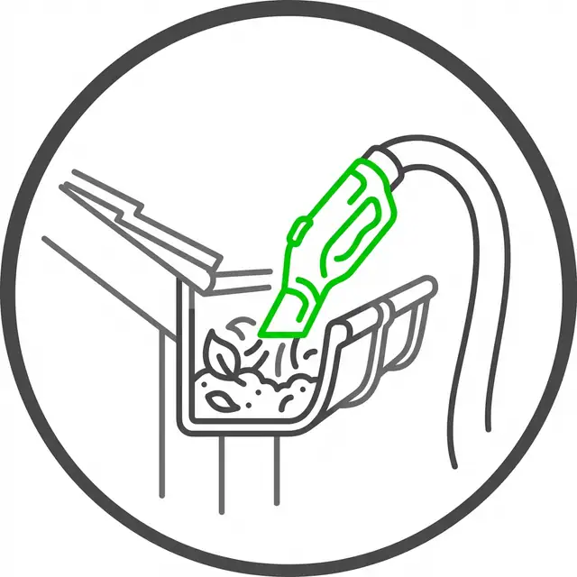 Gutter cleaning illustration